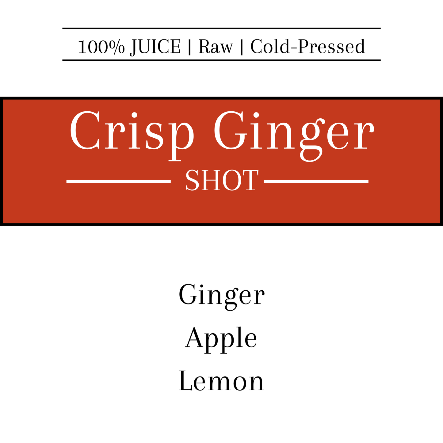 Crisp Ginger Shot (Family Size)